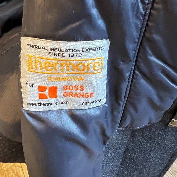 DOUBLE-BREASTED COAT IN WOOL WITH ZIP-UP INNER BY BOSS ORANGE - Picture 3 of 11